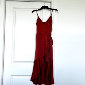 Abercrombie & Fitch Burgundy Wrap Dress XS